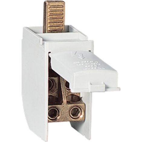 Legrand – Répartiteur pour tableau électrique 4871 – 125A – 16 connexions – 2 modules – Fixation sur rail symétrique – Tenue au fil incandescent 960°C