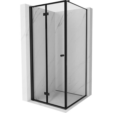 Mexen Mist-F T cabine de douche pliante gauche 120 x 120 cm, cadre noir, noir - 8A6T-120-120-70-70-L (1/3)