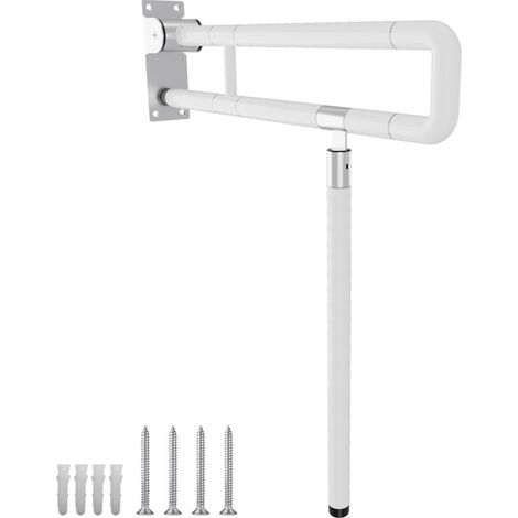 SWANEW Maniglione pieghevole per toilette. maniglione per bagno con impugnatura in acciaio inox antiscivolo (1/5)