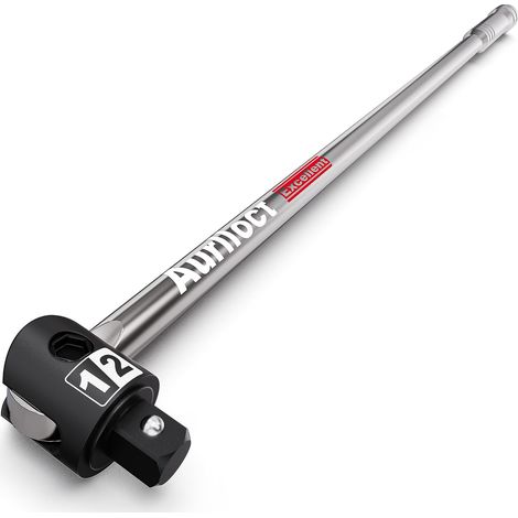 Poignée Articulée 1/2", Barre de Force de 60 cm Robuste, Clé de Force avec Tête Flexible 250°, Manche Articulée avec Bille de Détente à Ressort, pour Réparations Auto et Atelier (1/5)