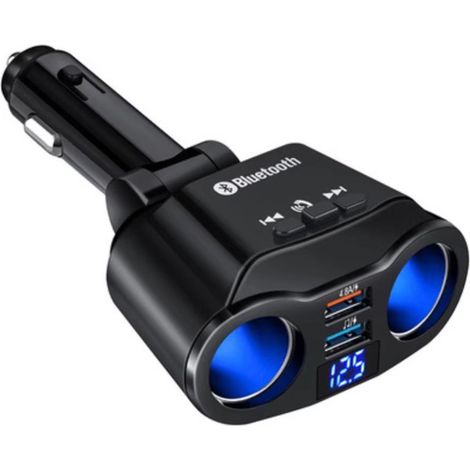 Go Go Gadget - Répartiteur allume-cigare - Bluetooth, éclairage LED, transmetteur FM, 2 prises allume-cigare et 2 ports USB - 12 V/24 V