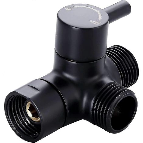 Robinet inverseur de douche, répartiteur de douche à 3 voies, robinet inverseur G1/2 pour bras de douche, compatible avec douchette et pommeau fixe, système de douche universel pour salle de bain (1/5)