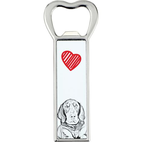 Black and tan coonhound I - apribottiglie con cane, apri frigo personalizzato, regalo unico per uomo di Art-Dog (1/5)