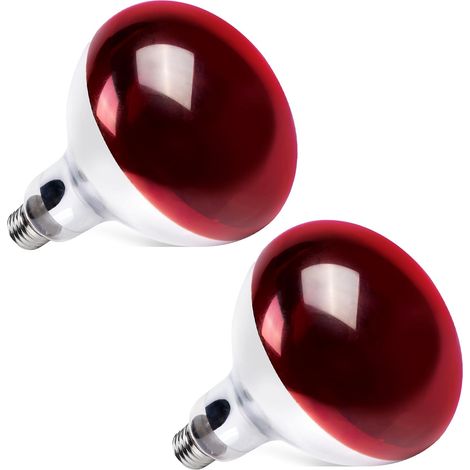 Ampoule Infrarouge Chauffante 250W E27, R125 Graduable Lampe Chauffante, Ampoules Chauffantes Infrarouges Réflecteur pour Chiot, Poussin(Lote de 2) (1/5)