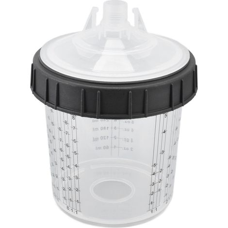 Gobelet jetable pour peinture pulvérisateur 600ml avec couvercle, accessoire de mélange peinture (1/5)