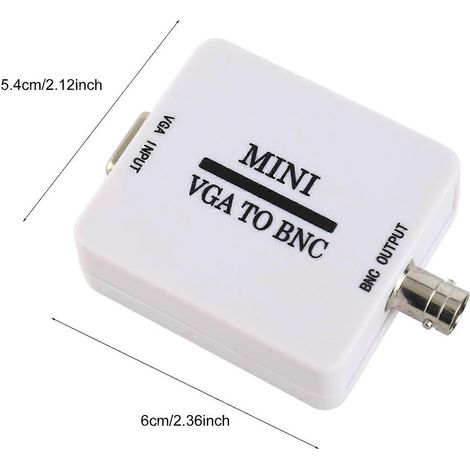 Boîtier convertisseur vidéo VGA vers BNC, adaptateur convertisseur numérique VGA vers BNC, adapté aux moniteurs TV haute définition. (1/5)