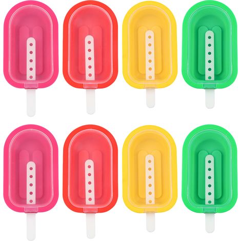 Moule À Glace - En Silicone Alimentaire - Empilable - 8 Pièces - 2 Sets - Dimensions 105 x 65 x 26 mm (1/5)