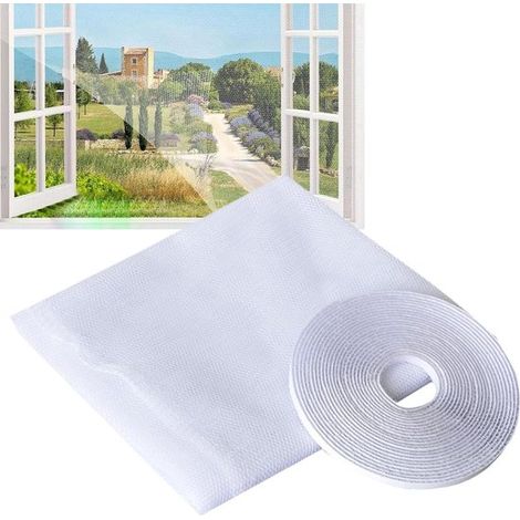 Mosquitera para ventanas, malla fina autoadhesiva invisible para ventanas, invernaderos, baños, garajes, casas, cocinas y apartamentos. (1/5)
