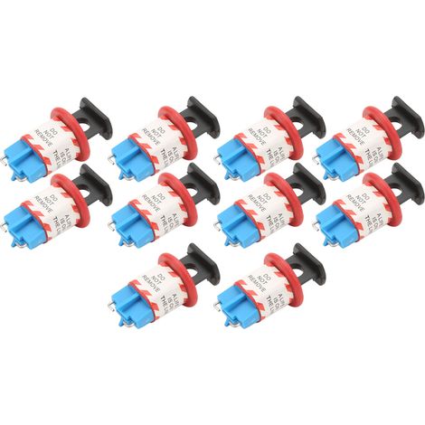 Lot de 10 verrous de disjoncteur électrique PIS à broche intérieure, mini-verrou d'isolation pour zone d'isolation électrique industrielle