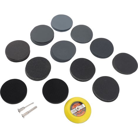 Disques de ponçage papier polissage miroir grain 60 100 150 240 400 600 1000 1500 2000 3000 kit papier verre sec humide velcro (1/5)