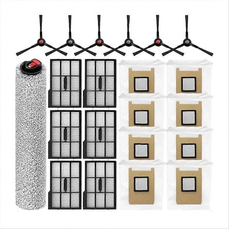 Ersatzzubehörset für Omni E25/E28 - Enthält eine Hauptbürste, Seitenbürsten, HEPA-Filter, Staubbeutel und Bürstenwalzen. (1/5)