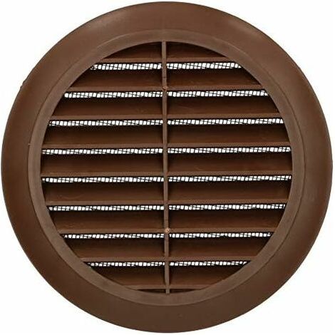 [JAMAIS UTILISÉ] KOTARBAU Grille de ventilation 100 mm Ronde Anthracite à Lamelles Raccord de Tuyau en Plastique Marron