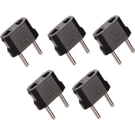 LOT DE 5 ADAPTATEUR SECTEUR US VERS PRISE EU FRANCE EUROPE VOYAGE USB EUROPE FR 7