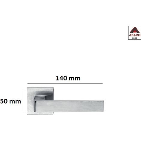 MANIGLIA ASTI M53 C/BOCCHETTA QUADRA CROMO SATINATO (1/2)