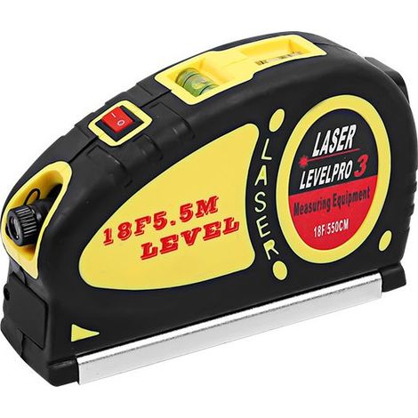 Niveau laser 18F/550CM Pro3, appareil de mesure 3 en 1 avec ruban de mesure laser infrarouge et télémètre. (1/5)