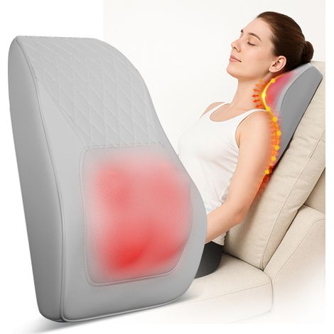 Cuscino massaggiante 3D per agopressione con funzione riscaldante, massaggiatore portatile per collo e spalle da 12 V, massaggiatore elettrico per la schiena per uso domestico/ufficio/auto, potenza 12 (1/5)