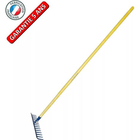 Geschmiedeter Rechen mit 14 gebogenen Zinken – 1,50 m langer Fiberglasstiel OUTILS PERRIN