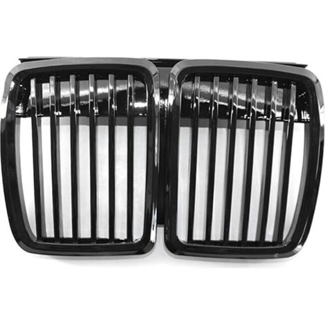 Adatto per griglia anteriore auto 51131884350, griglia a lamelle a rete per auto da corsa, compatibile con E30 M40 1982-1994, nero lucido.