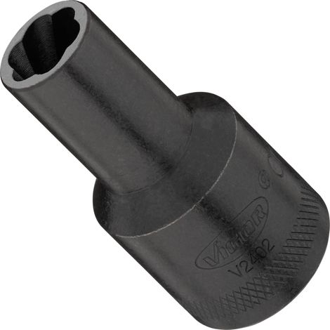 Douille extracteur à profil spiralé ∙ V2402 ∙ Carré creux 1/2 pouce (12,5 mm) ∙ Profil d'extracteur de vis extérieur ∙ Taille 11 mm (1/2)