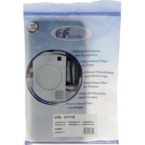 Filtre mousse sèche linge condensation Candy 40006731A Candy (1/6)