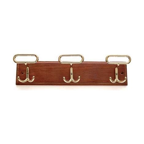 APPENDIABITI A MURO LEONZIO  LEGNO NOCE ACCIAIO ORO POSTI 3 CM 32