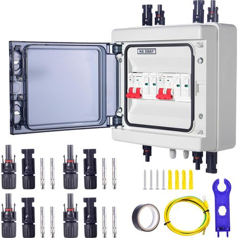 Protection contre les surtensions PV, interrupteur d'isolateur DC 2 entrées 2 sorties, disjoncteur de protection contre la foudre, interrupteur d'isolateur DC 40 A/1000 V, IP65 pour photovolta (1/5)