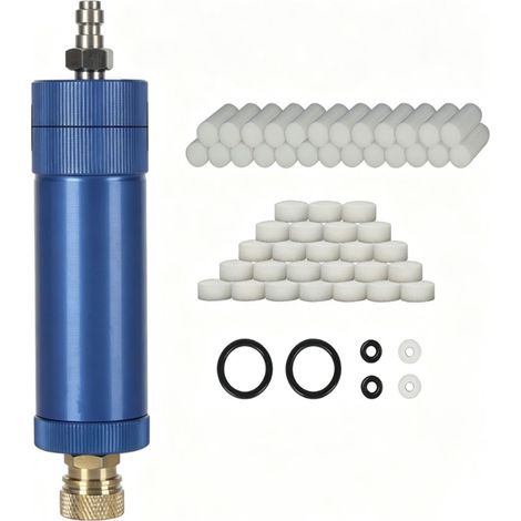 Filtre à air PCP 30MPa, séparateur d'huile et d'eau pour compresseur, filetage 8mm, Double média, pompe manuelle haute pression, bleu (1/5)