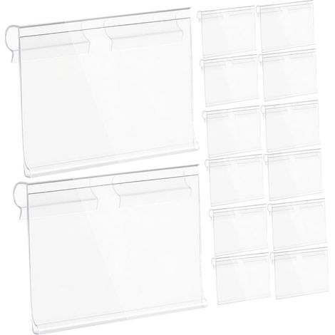 120 Porte-étiquettes Transparents en Plastique pour Étagères Grillagées, Supports Réutilisables Multifonctionnels, Détenteurs de Prix pour Supermarché, Commerce de Détail (1/5)