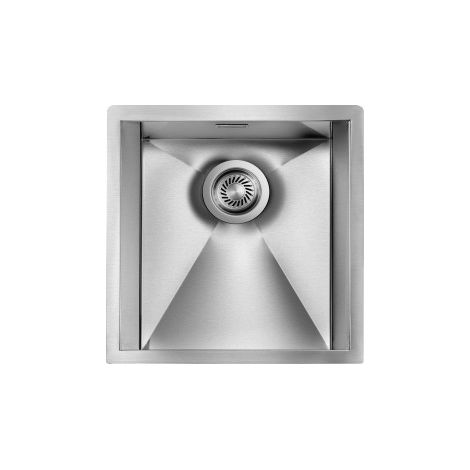 Lavello FOCUS 3" 1 vasca ACCIAIO INOX INCASSO SLIM 45X45 prof. 19 (1/5)