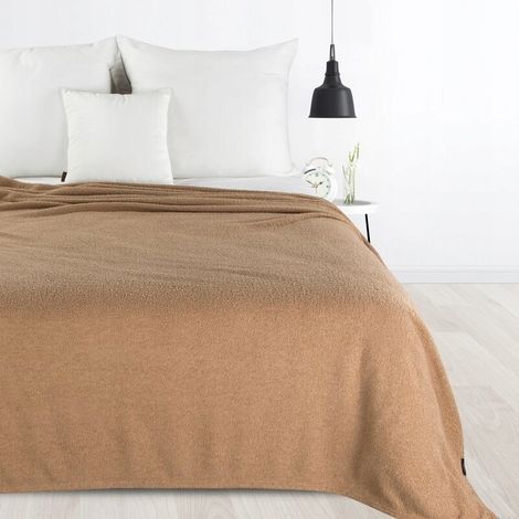 Colcha Eurofirany de poliéster, 170 cm x 210 cm, color beige, 1 unidad. (1/5)