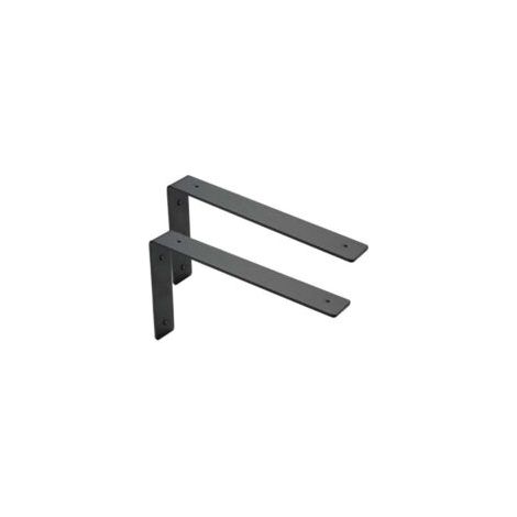 TONYSA Equerre Etagere Murale Charge Lourde, Supports d'Étagère Métal 3MM d'Épaisseur à Angle Droit de 90°, Fixation Flottante Support pour Salon Chambre Cuisine, Noir(30 cm) - Crezuo