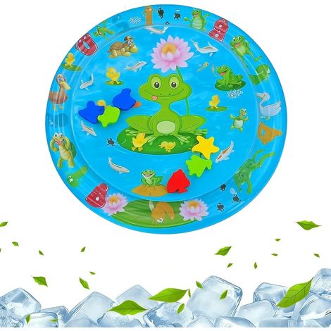 Tapis d'eau de 65 cm de diamètre, tapis de jeu, tapis de jeu d'eau, tapis de jeu d'eau, sans BPA, tapis d'entraînement gonflable, activités amusantes, cadeaux pour différentes fêtes (1/5)
