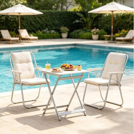 Table jardin pliante aluminium 47x50,5x59,5 cm HAVRYA (1/4)