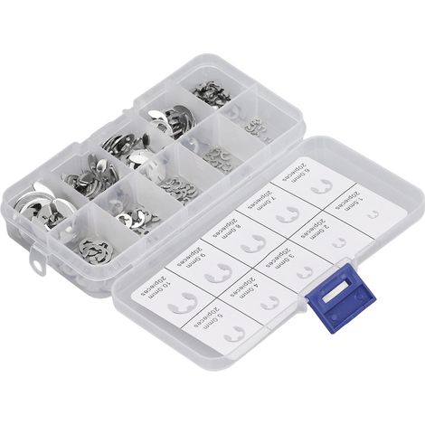 Kit de 200 circlips en acier inoxydable de haute résistance à la tension, pour roulements. (1/5)