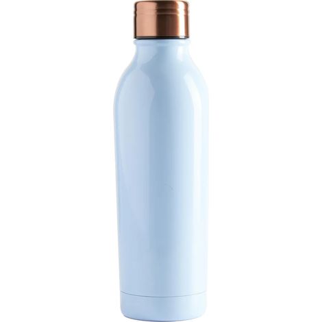 Set deportivo: Botella térmica y tapón con pajita, color azul pato con recubrimiento en polvo, 350 ml (1/3)
