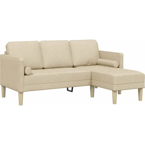 Ensemble de Canapé,Sofa pour Salon,Banquettes Crème 173 x 131 x 67 cm tissu CFW463409 (1/5)