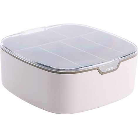 Boîte de rangement de câbles en plastique avec couvercle, grand format, pour fournitures de bureau à domicile, chargeur de téléphone, câbles (1/5)