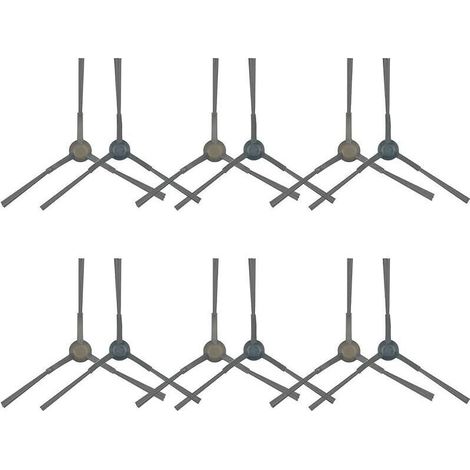Lot de 12 brosses latérales de rechange pour robot aspirateur compatible avec balayeuse Eureka E10S (1/3)