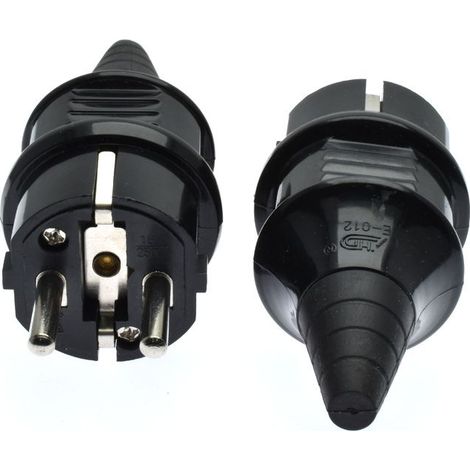 2 Pièces Fiche Electrique Male Etanche, Fiche Electrique Male,Durable, Prise Electrique Male 3p, Largement Utilisée Dans la Maison Quotidienne (1/5)