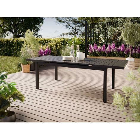 [NEUWERTIG] B-Ware Gartentisch Outdoor Tisch Grovedale ausziehbar 240cm x 100cm anthrazit für 8 (1/2)