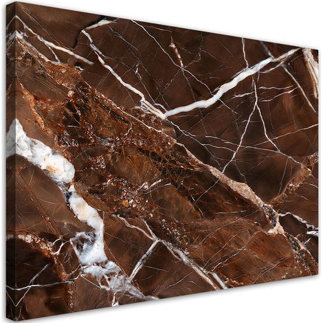 Tableau déco Marbre Marron Abstrait Glamour 60x40 (1/5)