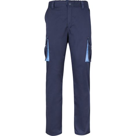 PANTALON BICOLORE BLEU MARINE/BLEU CLAIR 50