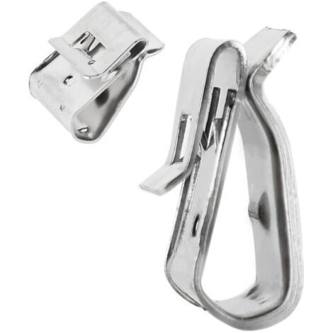 50 pièces Clips de Câble,Serre-Câbles en acier Inoxydable,Sterilisateur bocaux conserves, Fixation de câble support de câble,Fixation panneau solaire