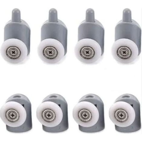 BUNTHAUS 8 Pièces Roulette Porte Coulissante Douche 23mm, Rouleaux pour Porte Coulissante de Salle de Bain (1/5)
