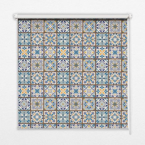 Tenda a Rullo Interna per Finestra - Tenda Filtrante Luce - Tenda Privacy - Tenda Decorativa Rettangolare - Rullo per Interni - (100 cm x 140 cm) - Mandala