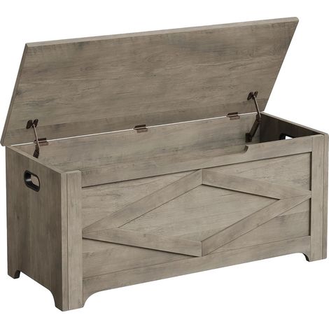 Banc rembourré, design élégant, rangement fonctionnel, Gris (1/2)