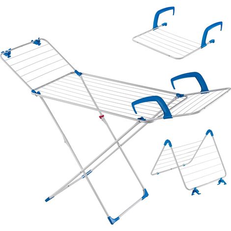 Étendoir à Linge 3-en-1, Grand Séchoir à Linge Multifonctionnel avec Ailes Amovibles pour Un Séchage Efficace et Pratique de Vos Vêtements (Blanc) (1/5)