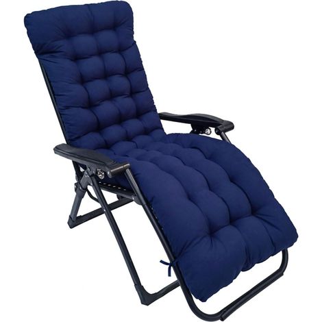 Coussin de Chaise Longue, épaissir Bain de Soleil,Coussin Transat Jardin intérieur extérieur Antidérapante Avec boucle, Matelas Bain de Soleil pour Jardin, terrasse, Balcon, Voyage Vacances (B) (1/5)