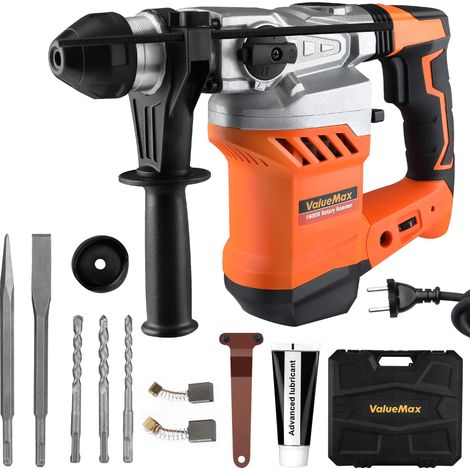 ValueMax Trapano a Percussione 1600W, Martello Trapano 800RPM, Martello Trapano Funziona 3 in 1, 3 Modalità e 4 Velocità Variabili, Adatto per Cemento, Metallo e Pietra (1/5)