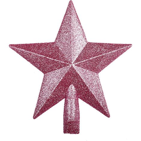 Étoile - Guirlande De Noël - Pour Arbre Intérieur - Finition Pailletée - 15 cm - Décoration Festive (1/5)